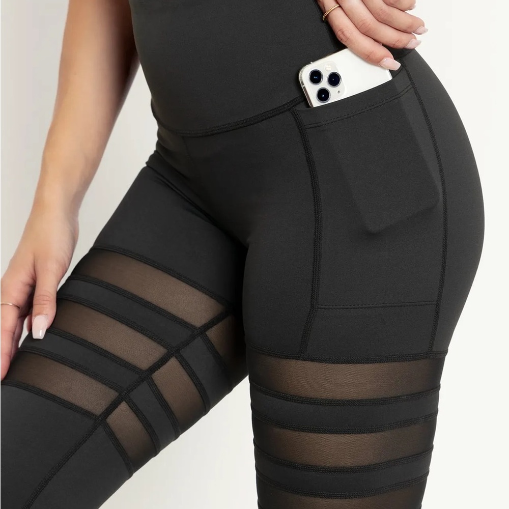 Blackmilk Black Mesh Panel Leggings
